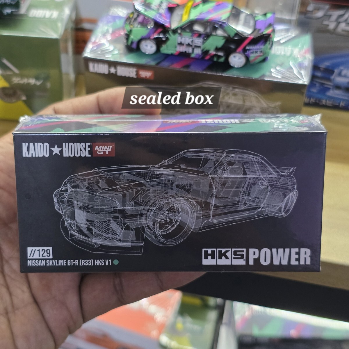 SEALED BOX KAIDO HOUSE x MINI GT NISSAN SKYLINE GT-R (R33) HKS V1