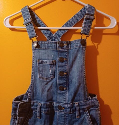 Gap Kids Girls Jean Overalls Distressed Size 10 - Picture 3 of 6