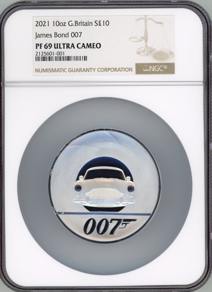 コレクション 2021 James Bond 007 Colorized NGC MS70 RARE JAMES BOND SPECIAL EDITION 2021 10oz SILVER PROOF COIN