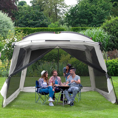 12' X 12' Screen Tent for Camping Canopy Easy Set up Camper Screen House Room Po
