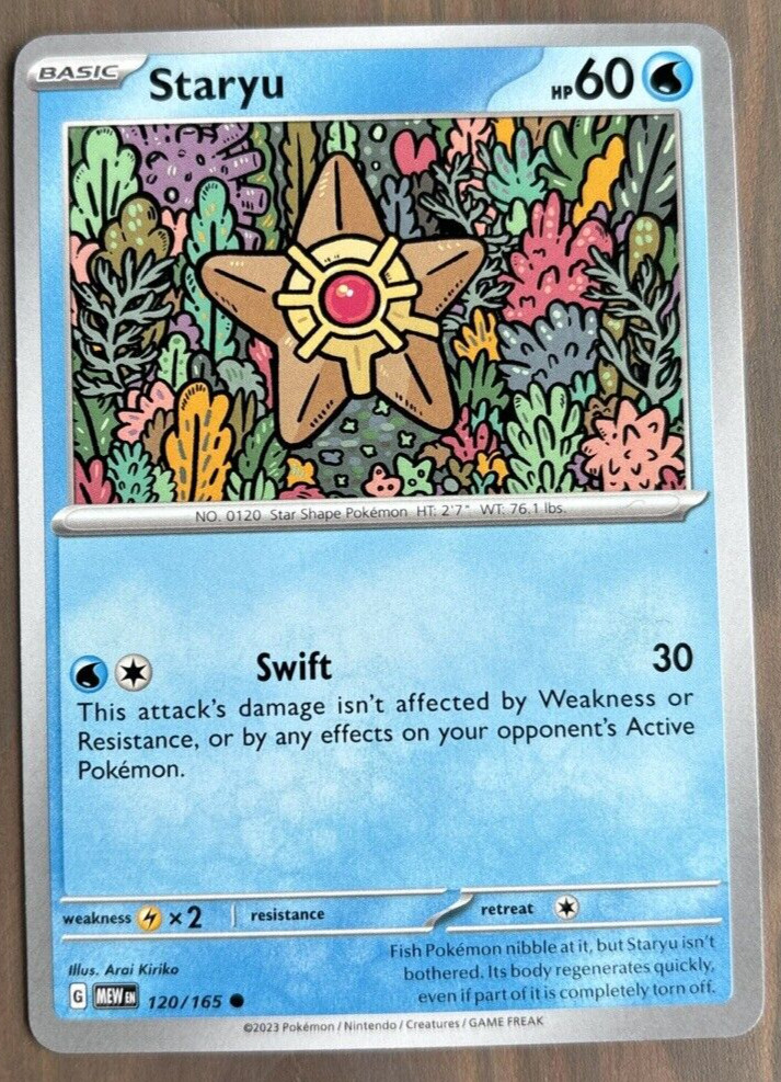 Staryu Pokemon Scarlet & Violet-151 120/165 Regular Common NM Near Mint