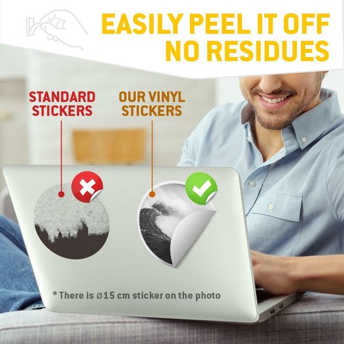 2 x Vinyl Stickers 20cm (bw) - Ocean Wave Sea Storm Nature #38409 - 第 4/8 張圖片