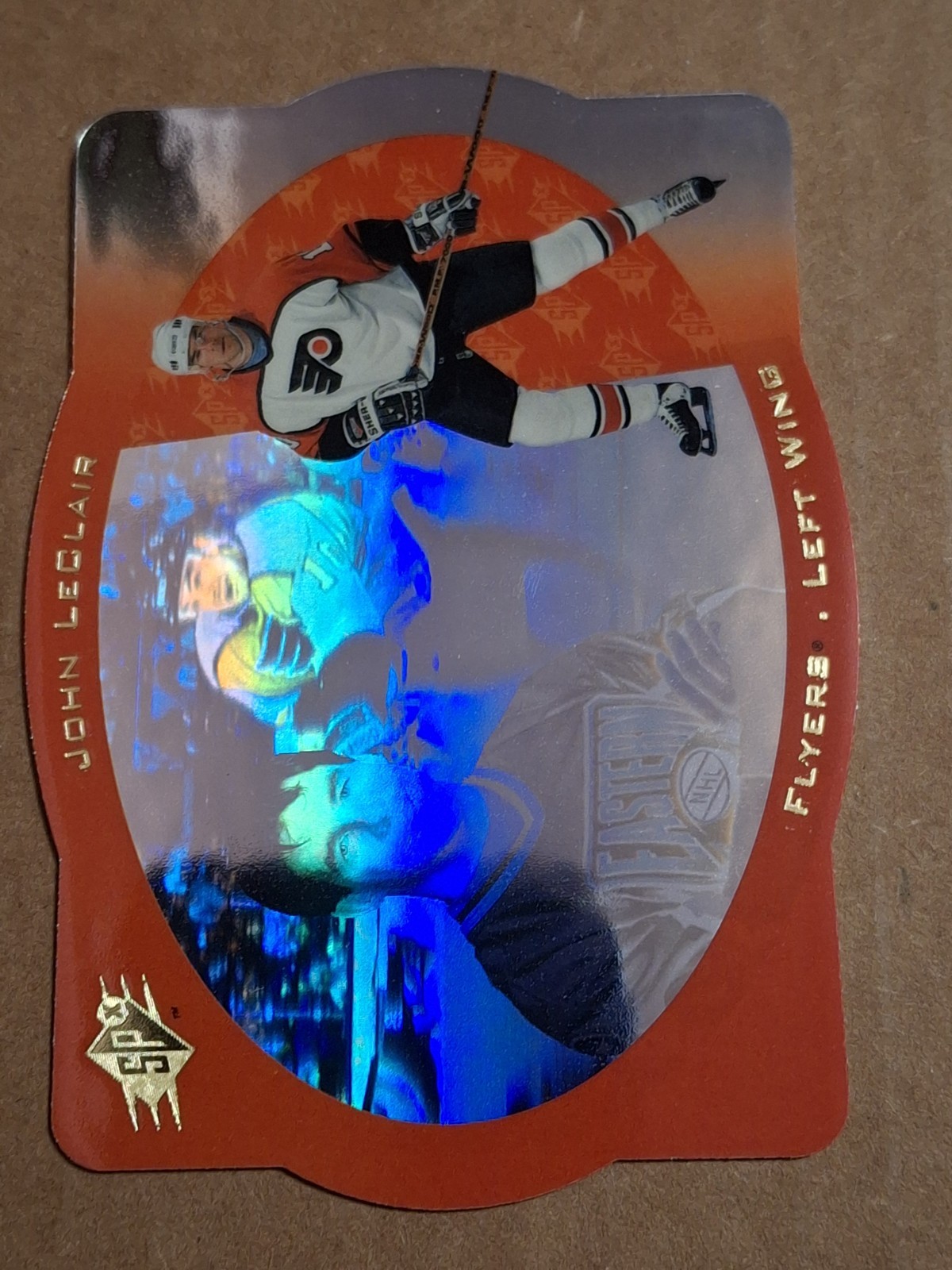 1996 JOHN LECLAIR UPPER DECK SPX NHL HOCKEY CARD #34 DIE CUT PHILADELPHA FLYERS