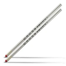 Cross Mini Ballpoint Pen Refill - Red Medium - Dual Pack, Medium Red (8518-5)