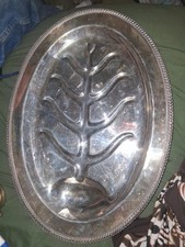 Piatto pozzo e albero placcato argento americano di Crescent Siverware MFG Co anni '30