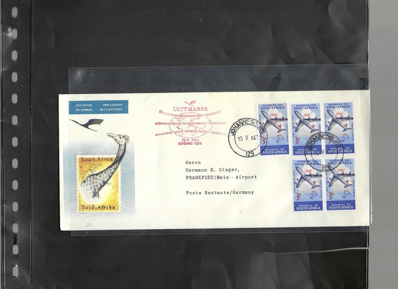 SOUTH AFRICA-SPECIAL COVERS-1960 ISH-LOT OF 2-F-VF-#554