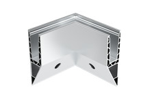 Aluminium Ecke innen 90&deg; Glasprofil AL/0011-ProXL natur eloxiert 16-31,5mm
