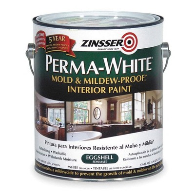 ZINSSER 2771 Latex Acryl InteriorWhite,Eggshell,1gal 4HFE3