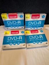 Maxwell Max Data 120 Minute DVD -R CD Recordable 5pack Each Lot 4Packs 20 dvds
