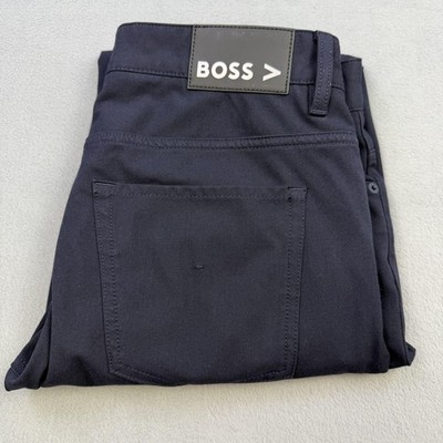 Boss Jeans Mens 32x29 Dark Wash Blue Delaware Slim Fit Performance Stretch Denim