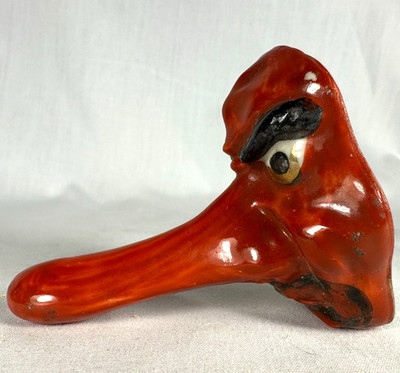 Vintage Japanese Tengu Porcelain Mini Mask Okimono Long Nose 3.25''
