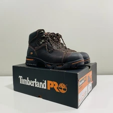 Timberland PRO Endurance Men's 6" Steel Toe Boots Anti-Fatigue Brown Size 10.5 M