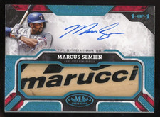 Marcus Semien 2025 Topps Tier One Limited Lumber Auto Bat Barrel Serial #d 1/1