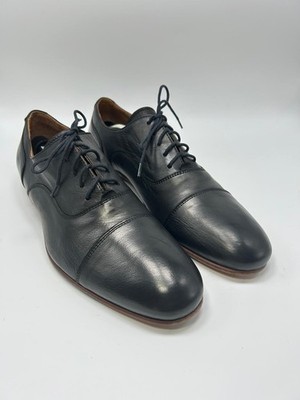 Vero Cuoio Men's Black Dress Shoes Oxford Lace Up Size 10.5M (Made In Italy)