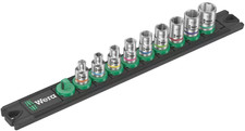 Wera Imperial Magnetic A Rail Strip Zyklop Socket Set 1/4" Drive 9 Piece ,005420