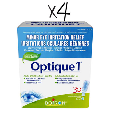 Boiron Optique1, Eye drops used to relieve eye, Pack of 4, EXPIRY 01/2028