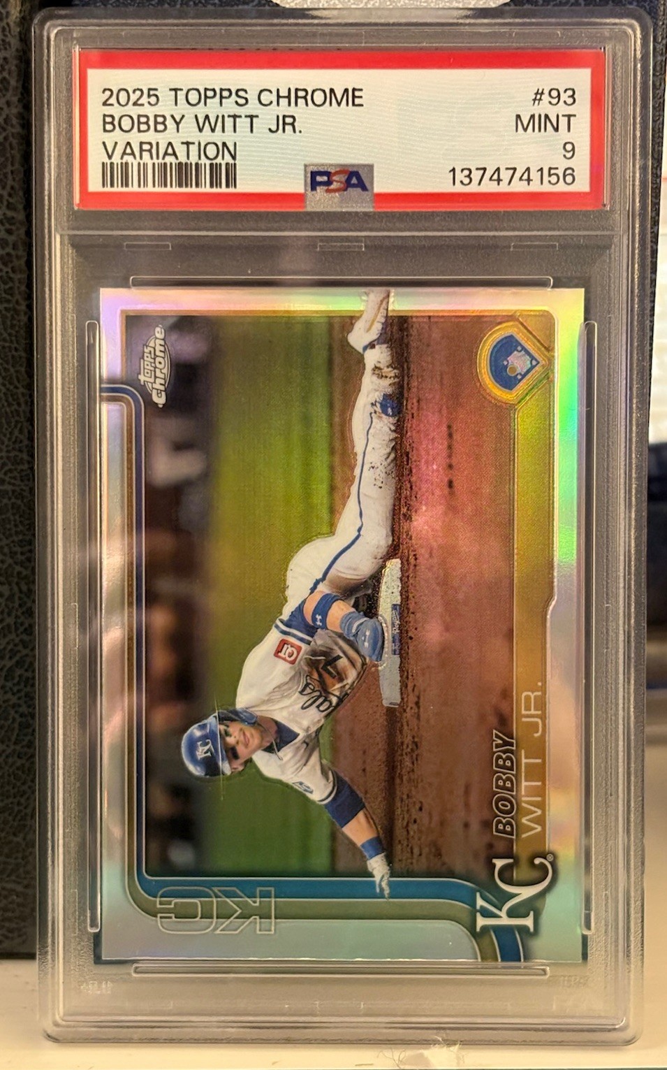 2025 Topps Chrome #93 Bobby Witt Jr. - PSA 9 - Variation SP Card