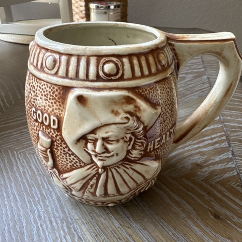 Vintage PIRATE Swashbuckler Buccaneer GOOD HEALTH 28oz XL BEER BARREL Mug Stein