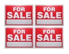 FOR SALE Sign 9X12 Plastic Waterproof Signage 4PC