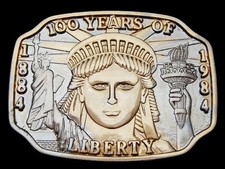 LC13153 VINTAGE 1984 STATUE OF LIBERTY 100 YEARS BELT BUCKLE