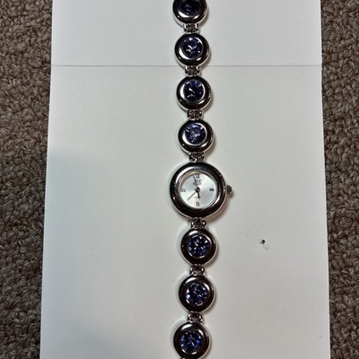 Nolan Miller Bracelet Style WATCH Amethyst Purple Stones 