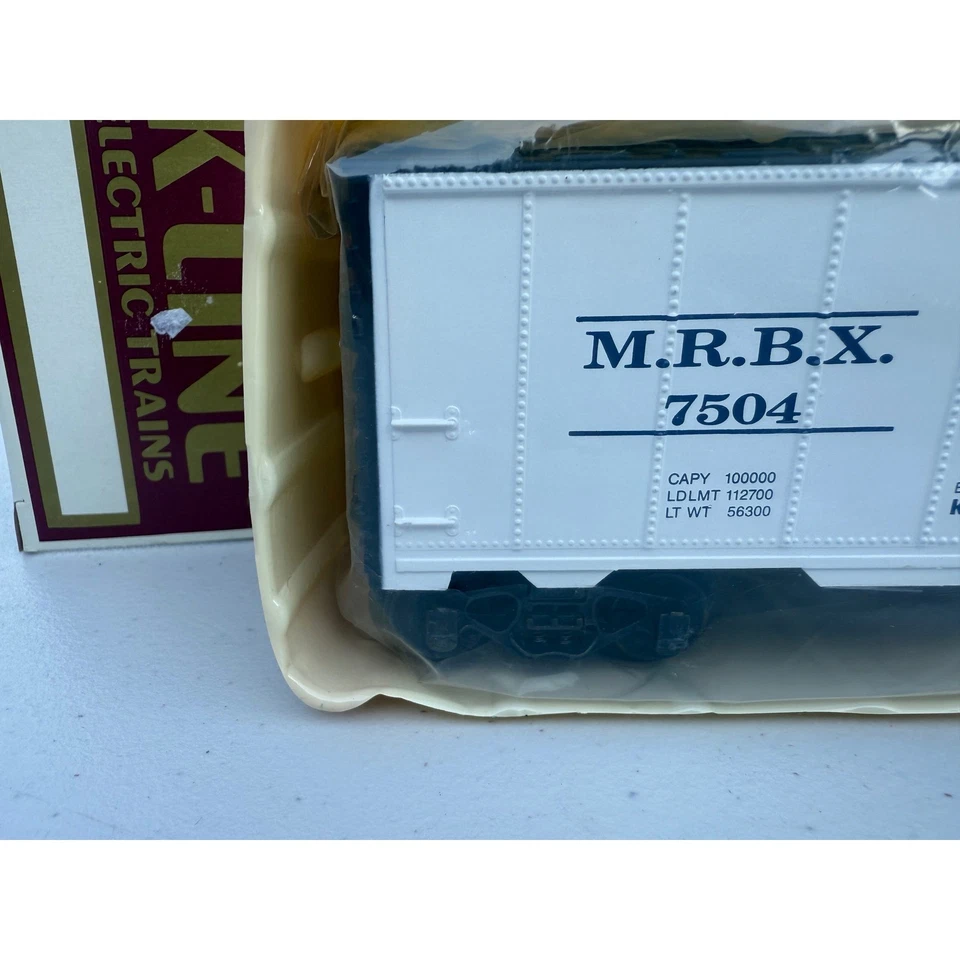 K-Line Electric Trains O/027 Gauge MRBX 7504 Reading Lines Refrigerator Car New - Image 2 of 4