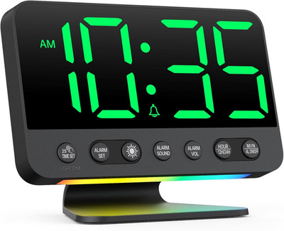 Digital Alarm Clock with Large Numbers for Bedrooms: Bold Display Readable acros