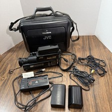 PARTS - JVC GR-S55U Super VHS-C Video Movie Camcorder POWERS ON AS IS w/ Case