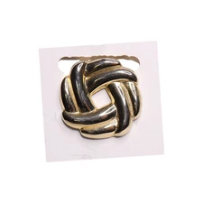 Intertwined Gold Tone Scarf Clip 1.25 Inches Long