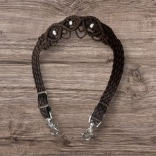 Sangle garrot pour col poitrine marron avec strass