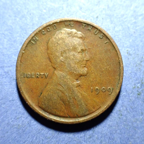 1909-VDB Lincoln cent  VF