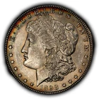1898-O $1 Morgan Silver Dollar - PQ Rainbow Rim Toning - UNC - SKU-D7576