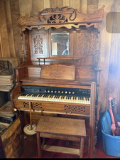 Farrand Organ Co. Non-Piped Organ 61-Key Wood Brown Vintage with Bench