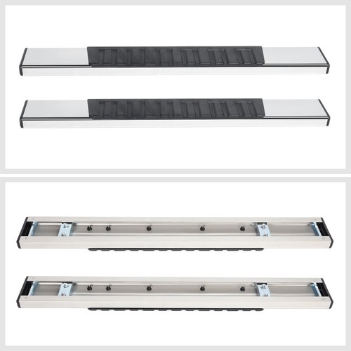 6.75" Side Step Nerf Bar Running Boards for 07-19 Silverado/Sierra Regular Cab - Picture 3 of 6