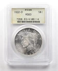 1922-D Peace Silver Dollar MS63 PCGS OGH *4806