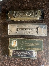 3 vintage M Horner harmonicas