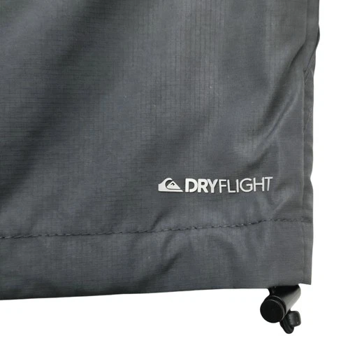 Quicksilver Men's Dry Flight Windbreaker Size Large Black Onyx Hooded Full-Zip image 3