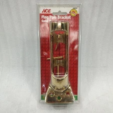 ACE Flag Pole Holder 1" Solid Brass Mounting Bracket for House Heavy Duty New