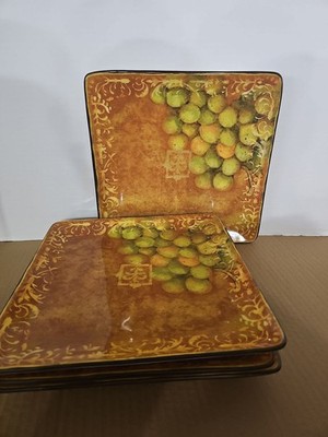 Certified International Square Fruit Plates Set