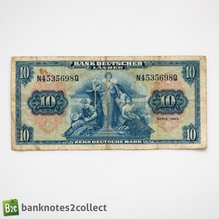 GERMANY: 1 x 10 Mark Bank Deutscher Lander Serie 1949 Banknote.