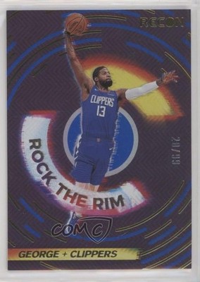 2020-21 Panini Recon Rock the Rim Blue 20/99 Paul George #5 0y42