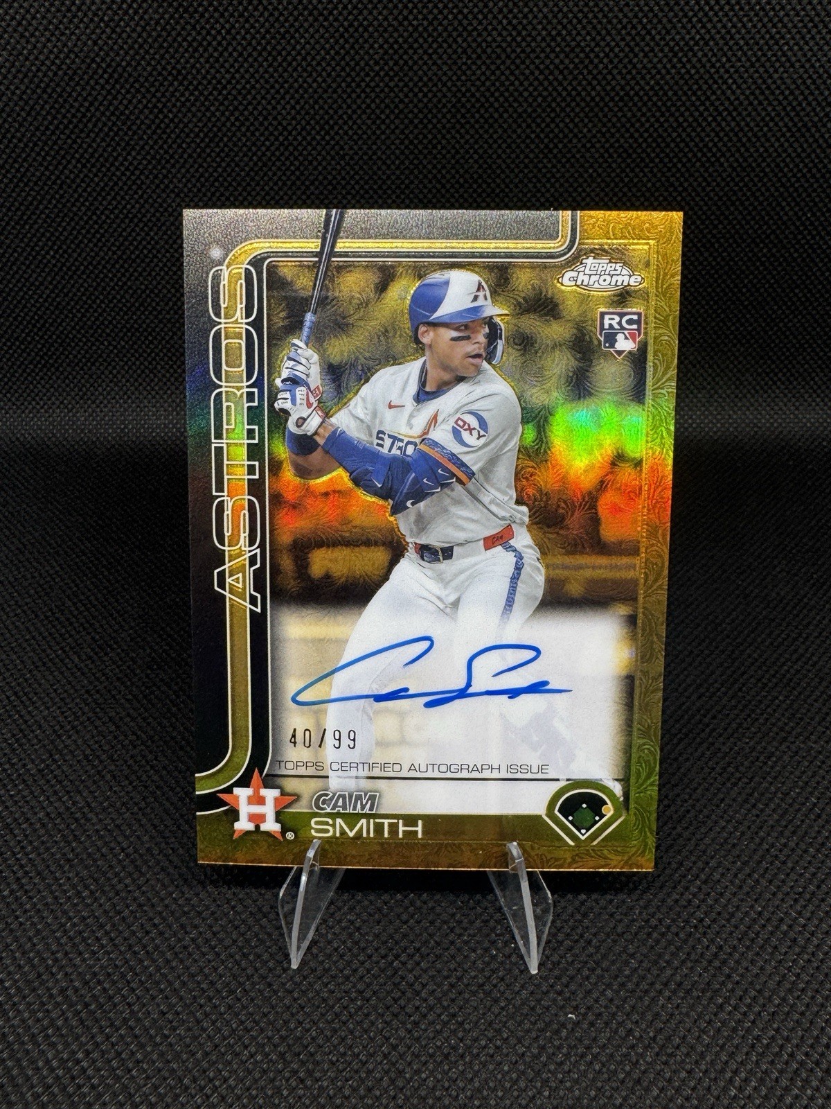 Topps 2025 Gilded Collection Cam Smith Astros Rookie CGA-CA /99