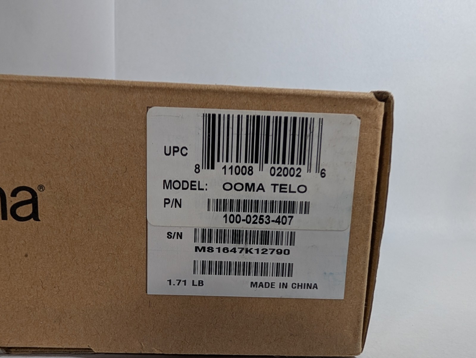 New OOMA Telo Free Home Phone VoIP Service | 100-0239-407 | Black