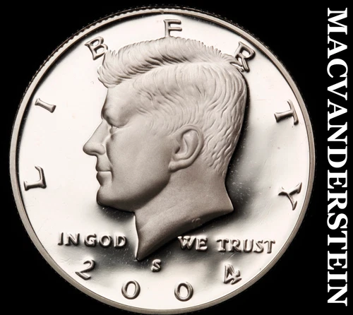 2004-S Silver Kennedy Half Dollar-Choice Gem Proof Lustrous No Reserve #i5890