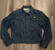Vintage 70s Wrangler Mens sz 42 No Fault Sanfor Set Denim Jacket USA