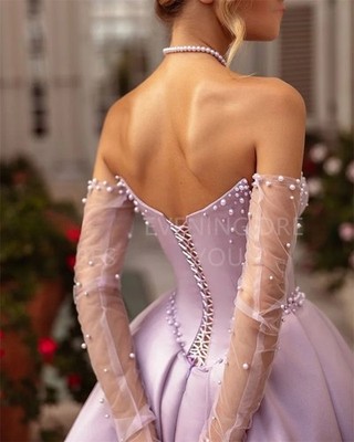backless purple prom dress Primavera Couture 3917 Size 10 Purple Long Fitted Backless Beaded 3D Floral Sequin Corset Prom Dress Slit main image 1