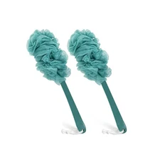 Back Scrubber for Shower, Qewro Loofah on a Stick as Shower Brush Exfoliating...