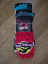 BRAND NEW JURASSIC PARK MEN'S SIZE 6-12 CREW DRESS SOCKS, 6-PACK