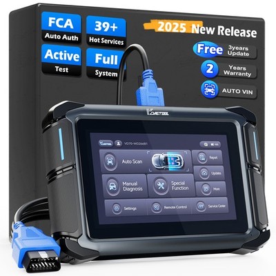  VDIAGTOOL VD70 Auto Diagnostic Tool OBD2 Scanner Tool ECU Coding 39+ Reset FCA