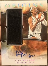 2024 Panini Origins A’ja Wilson Jersey Autograph #JA-AW Aces